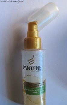 Pantene Pro-V All Day Smooth Miracle Water Review, Indian Hair Care Blog, Pantene Leave-in Hair Serum