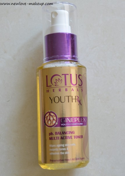 Lotus Herbals YouthRx Gineplex Anti-Ageing Skin Care Range Review
