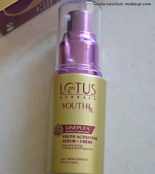 Lotus Herbals YouthRx Gineplex Anti-Ageing Skin Care Range Review