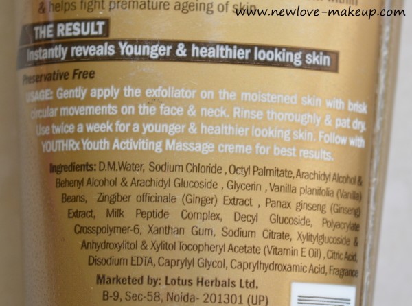 Lotus Herbals YouthRx Gineplex Anti-Ageing Skin Care Range Review