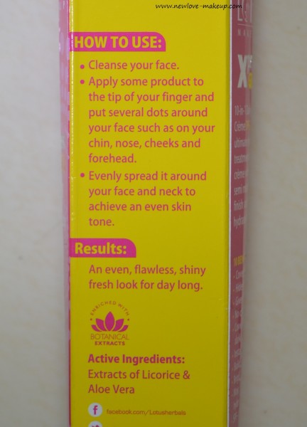 Lotus Herbals Xpress Glow 10 in 1 Daily Beauty Creme SPF 25 Review, Swatches, FOTD