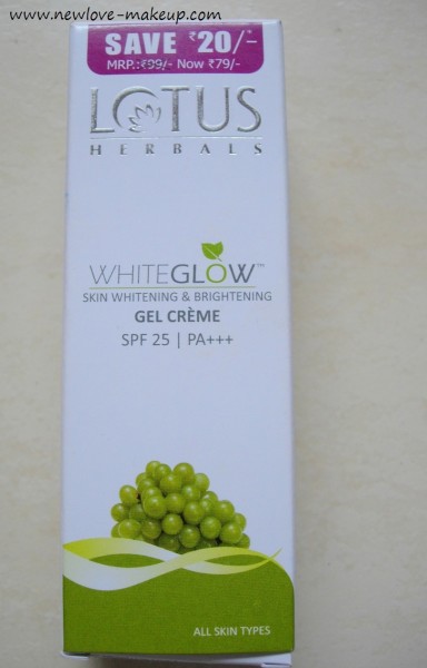 Lotus Herbals WhiteGlow Skin Whitening & Brightening Gel Creme SPF-25 Review