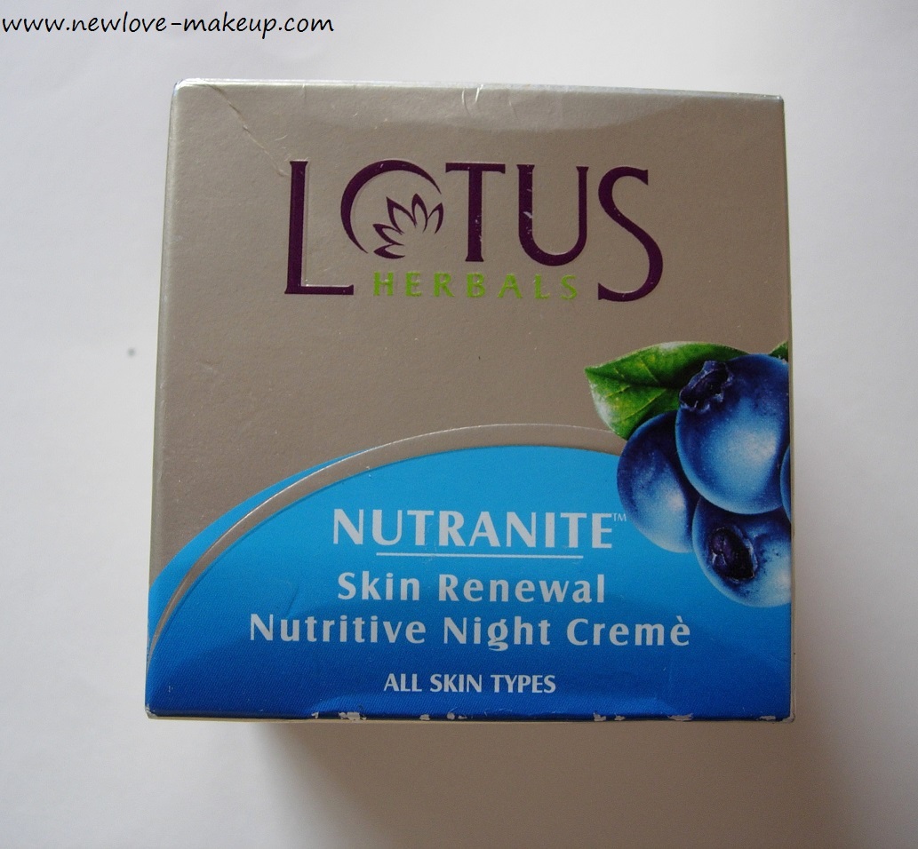 Lotus Herbals Nutranite Skin Renewal Nutritive Night Creme Review, Indian beauty blog