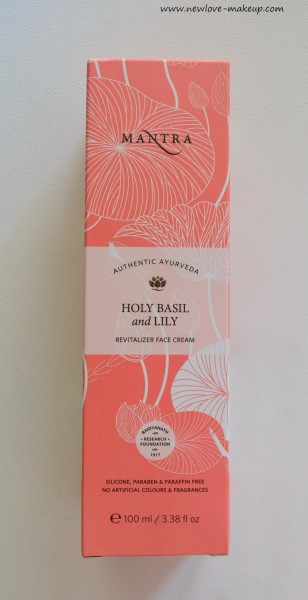 Mantra Herbals Holy Basil & Lily Revitalizer Face Cream Review, Indian Beauty Blog