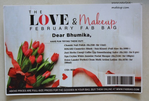 Feb 2016 'Love & Makeup' Fab Bag Unboxing