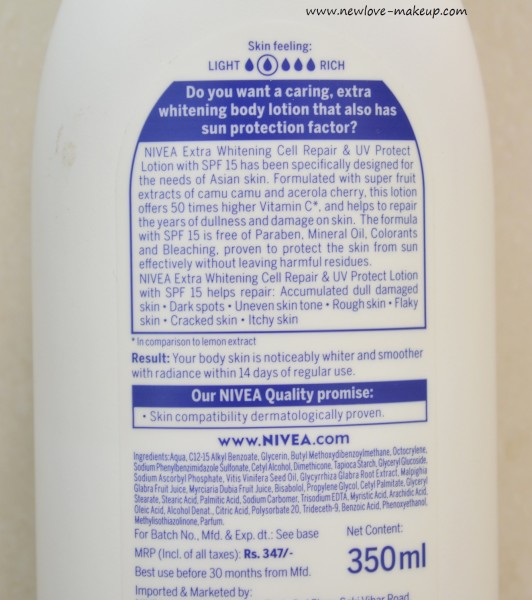 Nivea Body Lotions Review, Indian Makeup Blog, Indian Beauty Blog