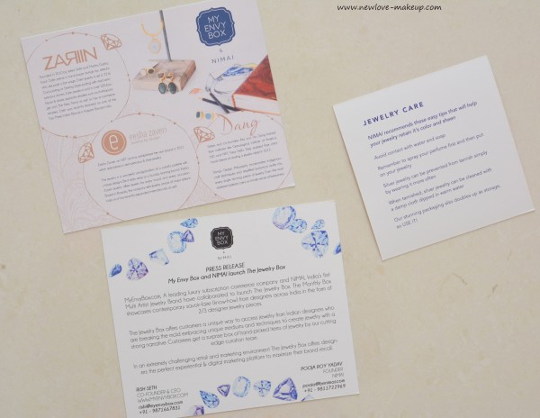 My Envy Box Designer Jewelery Box Unboxing, Jewellery Subscription Box India