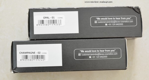 Faces Ultime Pro Metaliglow Opal, Champagne Review, Swatches