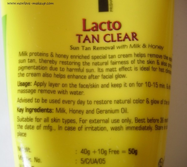 Nature's Essence Lacto Tan Clear Sun Tan Removal Review, Indian Beauty Blog, Skin care