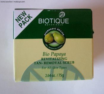Biotique Bio Papaya Revitalising Tan Removal Scrub Review, Indian Beauty Blog