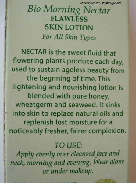 Biotique Bio Morning Nectar Flawless Skin Lotion Review, Indian Beauty Blog, Skincare
