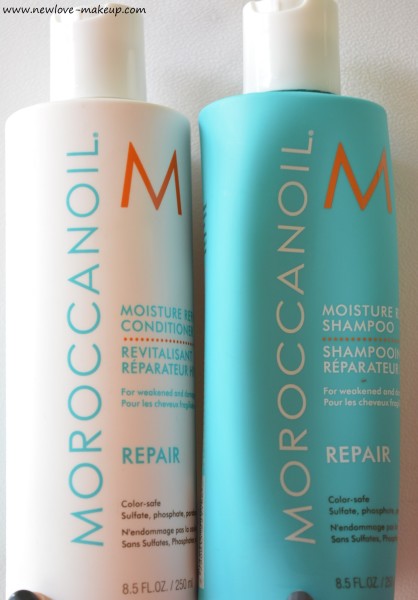 MoroccanOil Moisture Repair Shampoo, Conditioner Review, sulphate, phosphate and paraben free and Color Safe hair care range india