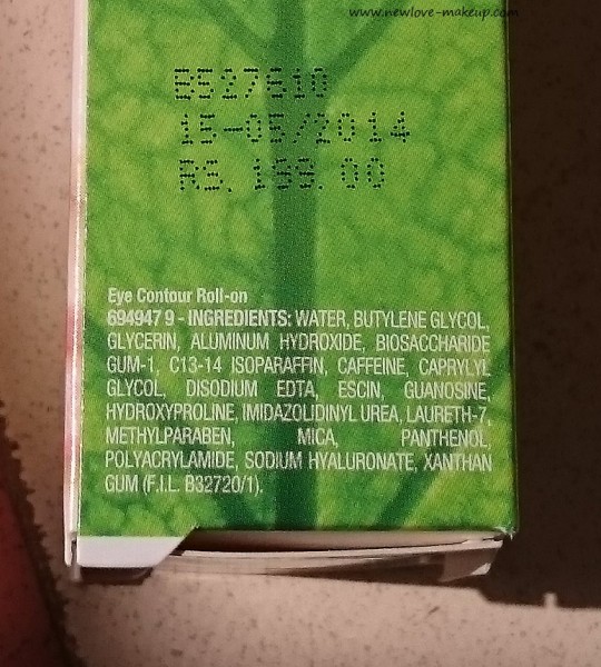 Garnier White Complete Eye Roll On Review, Indian beauty blog