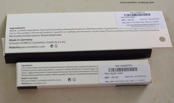 PAC Cosmetics Eyeliners & Kohls Review, Swatches, Indian Makeup and Beauty Blog