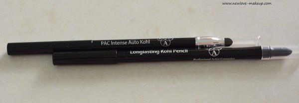 PAC Cosmetics Eyeliners & Kohls Review, Swatches, Indian Makeup and Beauty Blog