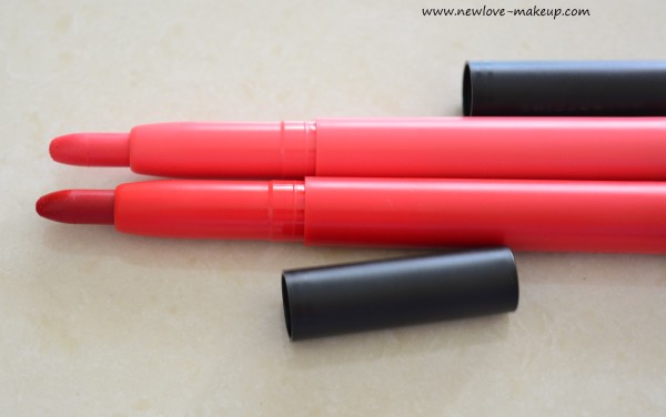 Maybelline Lip Gradation Coral1, Red2 Review, Swatches, Indian Makeup and Beauty Blog, FOTD