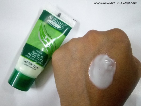 Nature's Essence Nourishing Neem & Aloe Vera Moisturizing Lotion Review, Indian Skincare Reviews