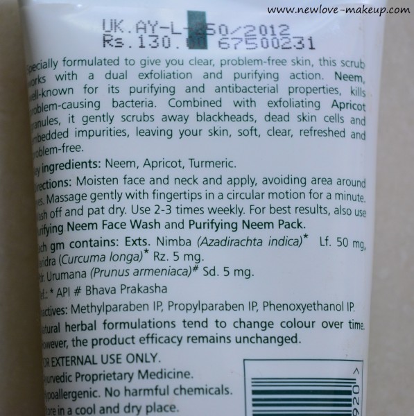 Himalaya Herbals Purifying Neem Scrub: Scrub for Sensitive, Acne Prone Skin