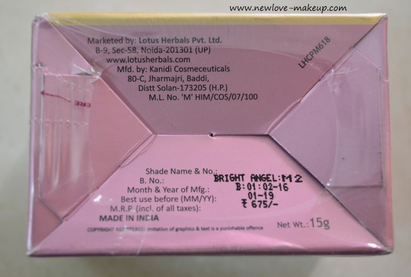 Lotus Herbals Ecostay Super Finish Mousse SPF 20 Review, Swatches