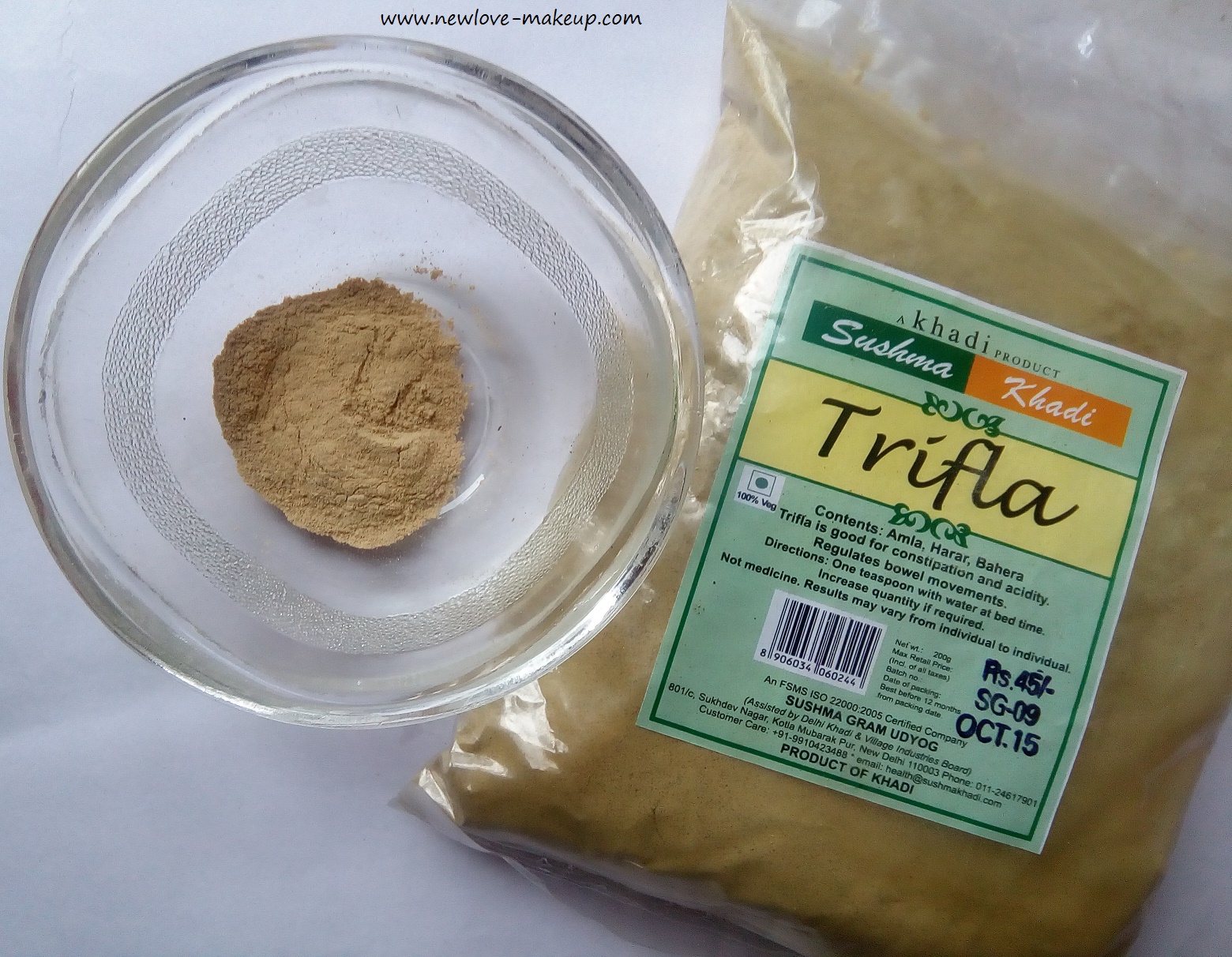 Khadi Trifla Powder Review & How to use for Hair - New Love - Makeup