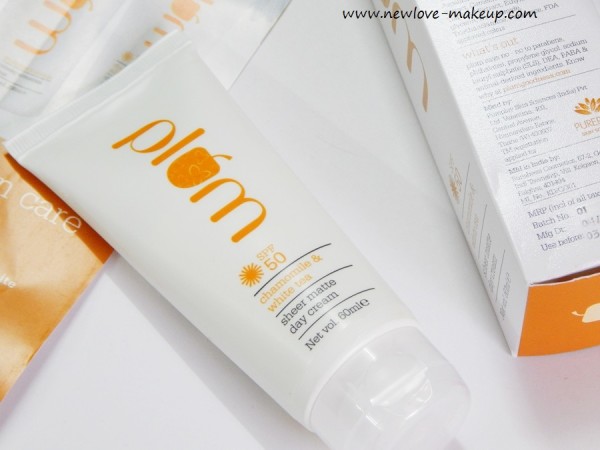 Plum Chamomile & White Tea Sheer Matte Day Cream SPF50 Review