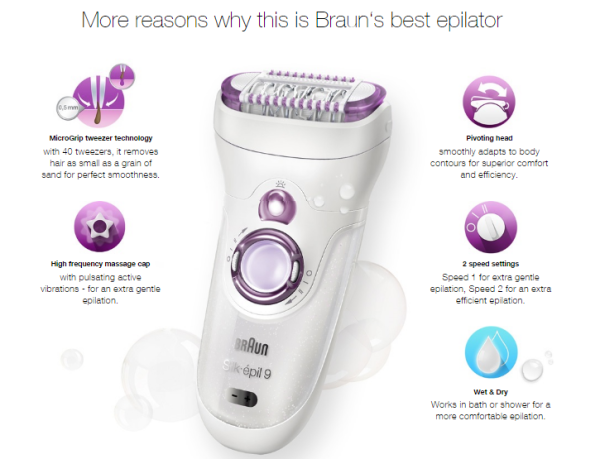 Braun Silk Epil 9 (SE9-961) Skin Spa Epilator Review, Indian Beauty Blog, Epilators in India, Braun India