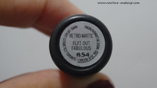 MAC Retro Matte Lipstick Flat Out Fabulous Review, Swatches, Indian Makeup and Beauty Blog, MAC Cosmetics India