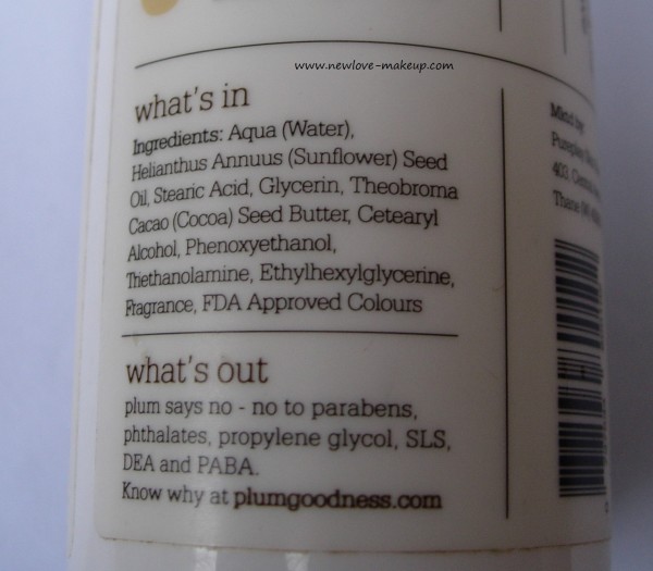 Plum Choco Latte Luxuriant Body Lotion Review, Indian Beauty Blog