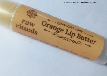 Raw Rituals Orange Lip Butter Review,Lip Butter,Indian Beauty Blog