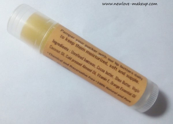 Raw Rituals Orange Lip Butter Review,Lip Butter,Indian Beauty Blog