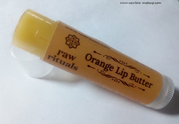 Raw Rituals Orange Lip Butter Review,Lip Butter,Indian Beauty Blog