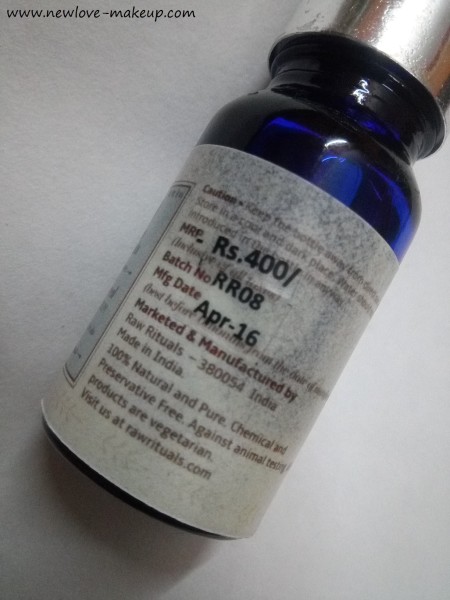 Raw Rituals Ethereal Face Serum Review,Indian Beauty Blog,Indian Skincare Blog