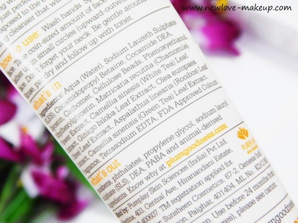 Plum Chamomile & White Tea Skin Revival Face Wash Review, Indian Beauty Blog, Skincare Blog