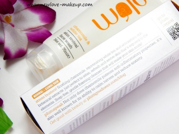 Plum Chamomile & White Tea Skin Revival Face Wash Review, Indian Beauty Blog, Skincare Blog
