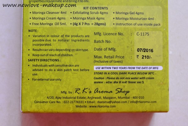 DIY At Home Facial with R.K's Aroma Moringa Facial Kit
