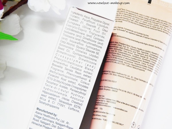 Johara Body Firming Anti Cellulite Cream Review, Indian Beauty Blog