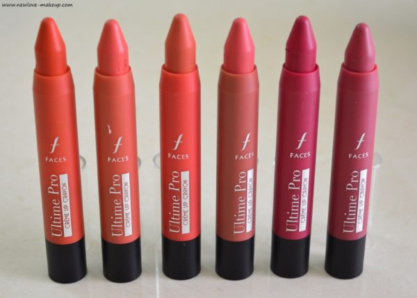 Faces Ultime Pro Creme Lip Crayon Review, Swatches, Indian Makeup Blog, Indian Beauty Blog