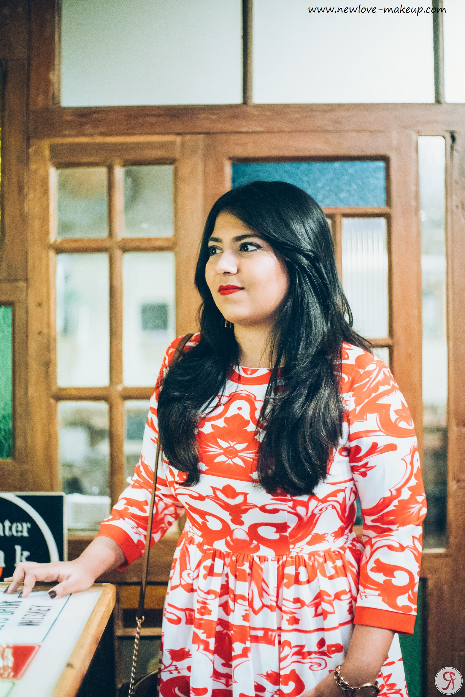 OOTD: Red & White Flared Midi Dress, Indian Fashion Blog