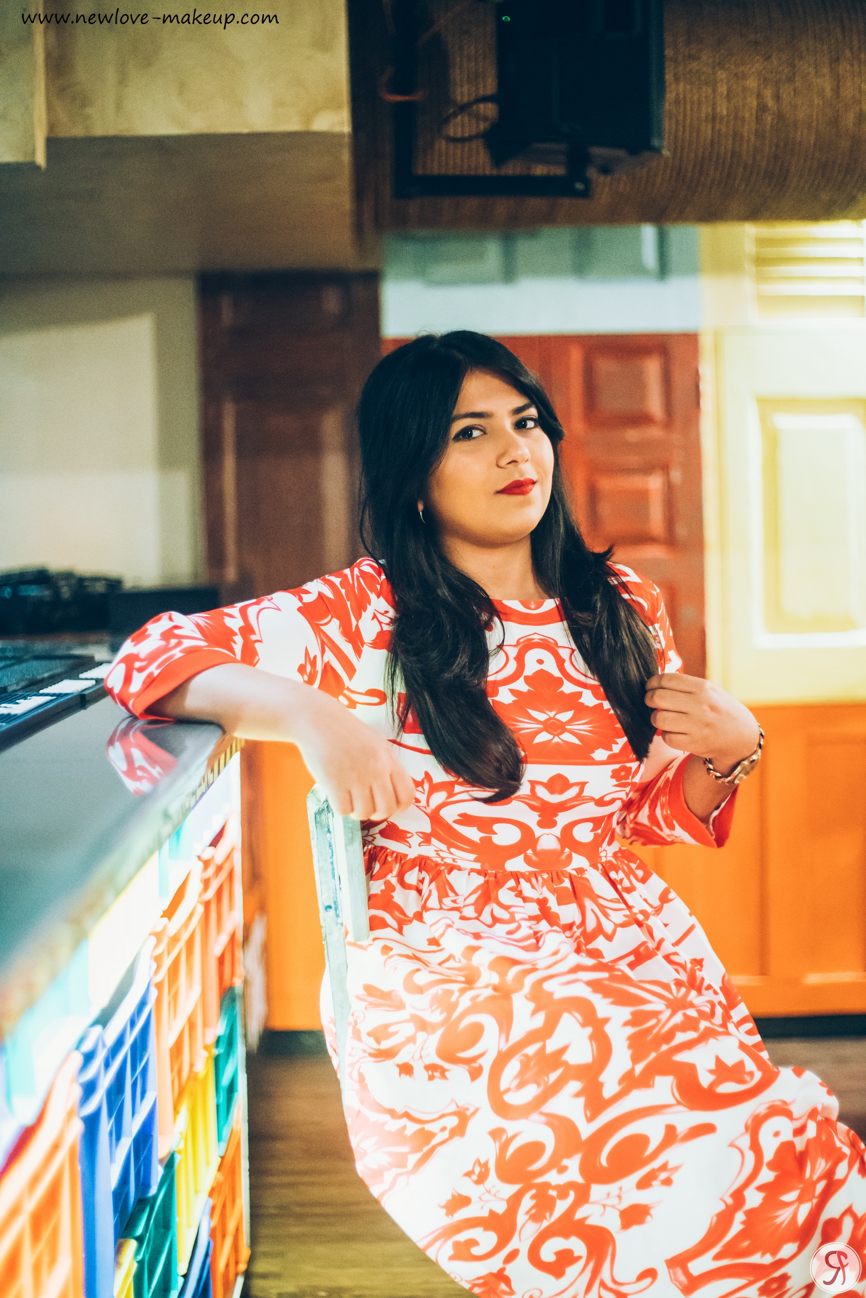 OOTD: Red & White Flared Midi Dress, Indian Fashion Blog