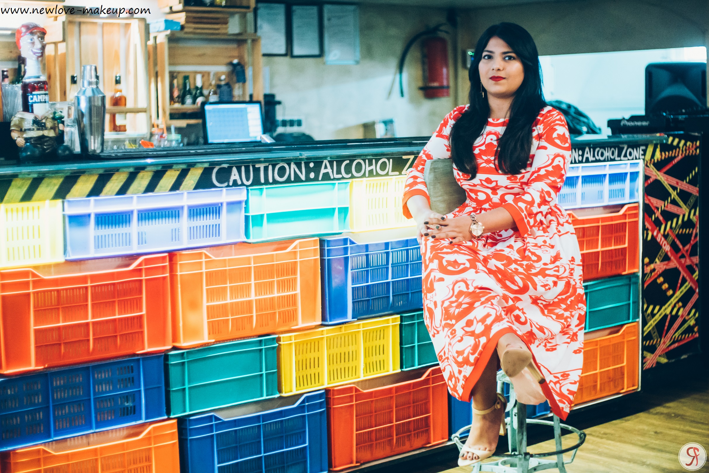 OOTD: Red & White Flared Midi Dress, Indian Fashion Blog