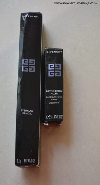 Givenchy Eyebrow Pencil, Mister Brow Filler Brunette Review, Swatches