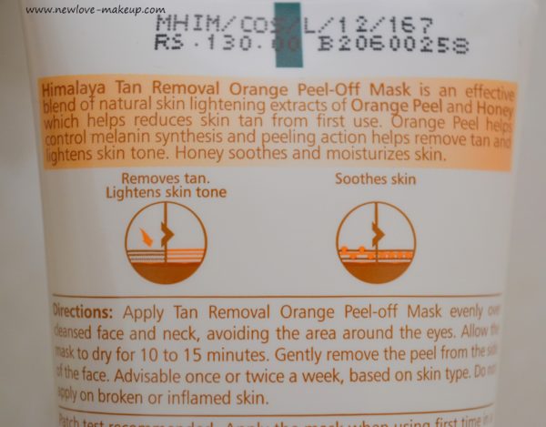 Himalaya Herbals Tan Removal Orange Peel-Off Mask Review, Indian Beauty Blog