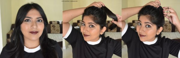 How To Use A Shine Spray Serum, BBLUNT, How to create a half bun/hun/man bun hairstyle