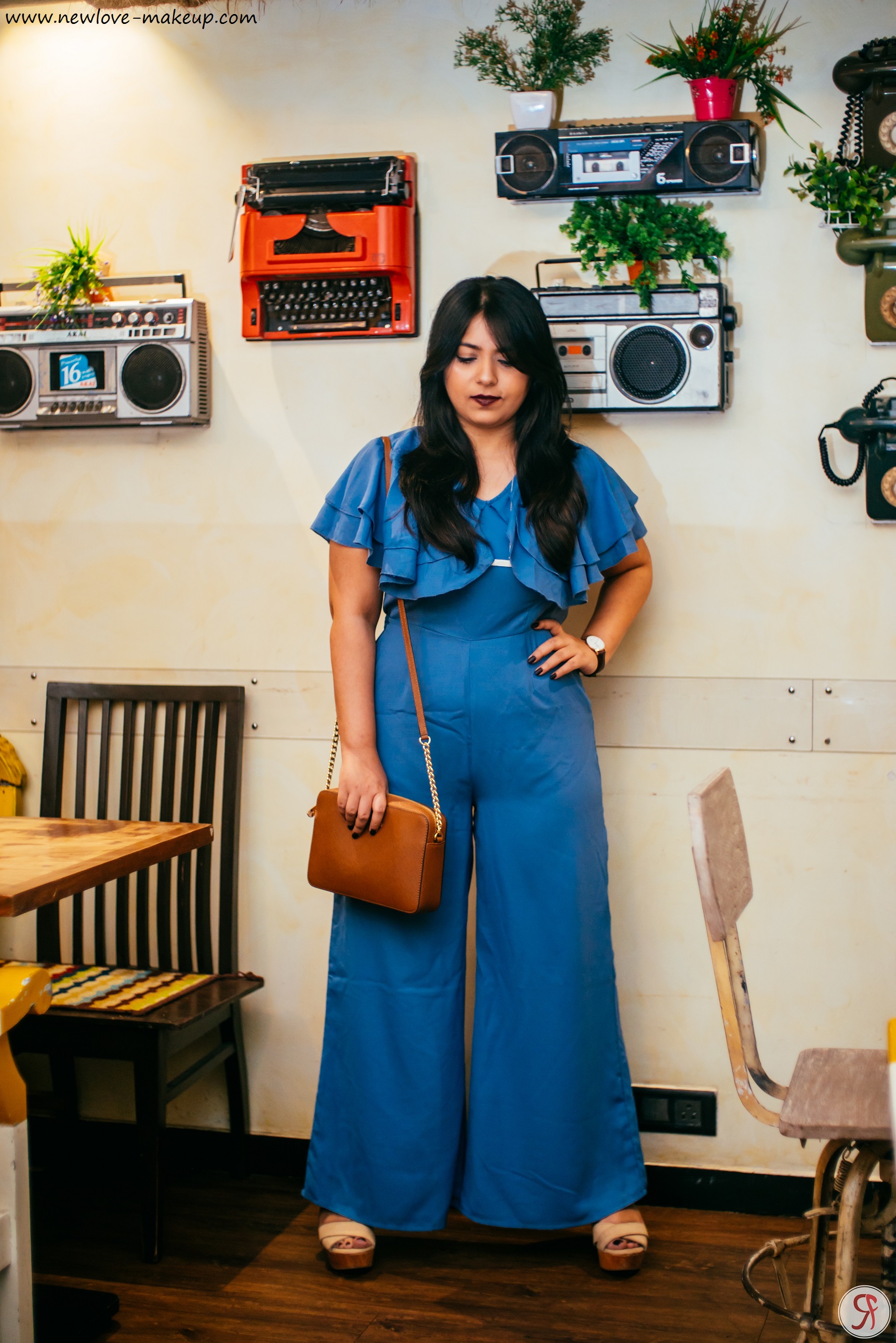 OOTD: Blue Flared Jumpsuit