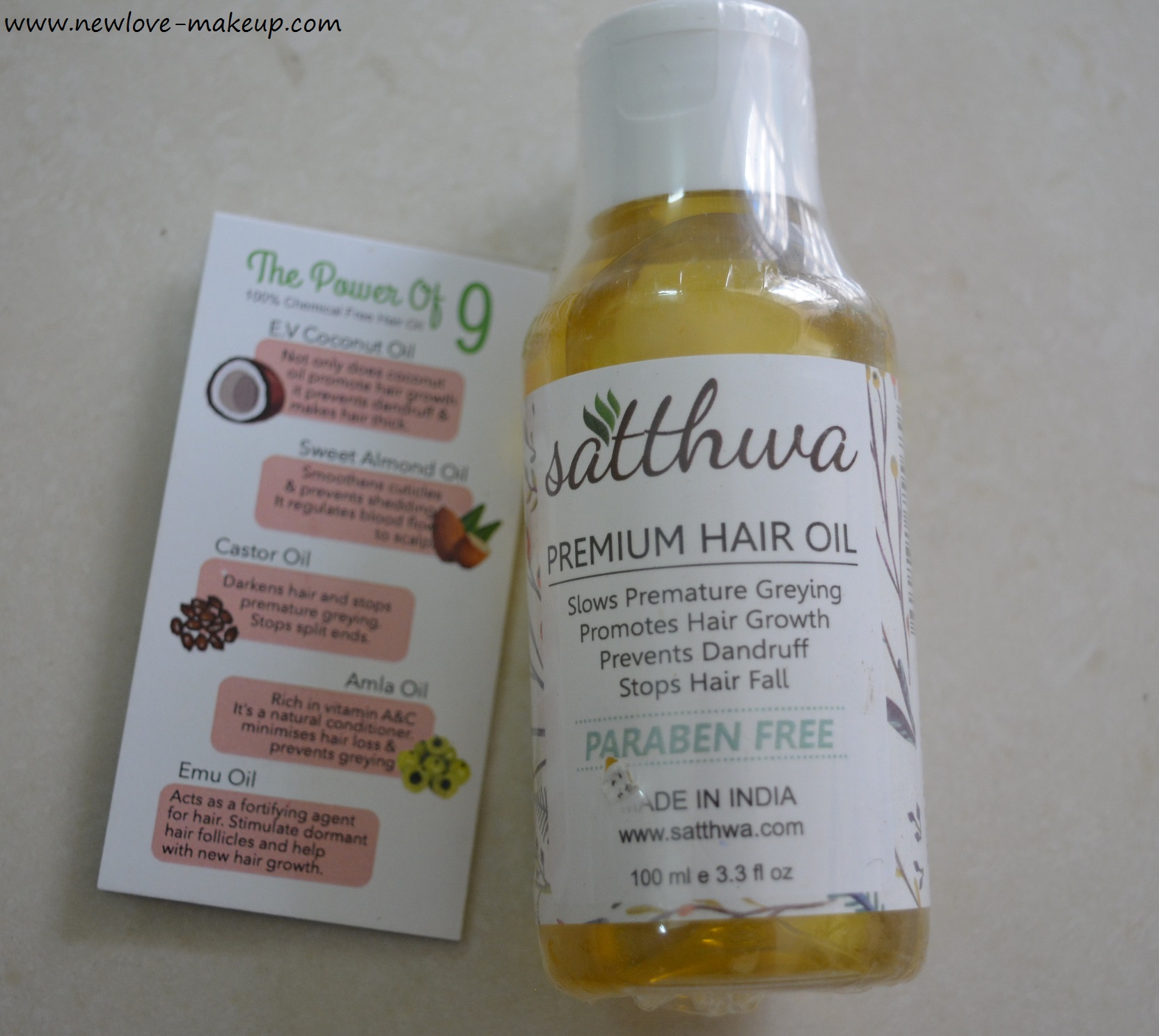 Satthwa Premium Hair Oil for Hair Fall Control & Hair Growth Review