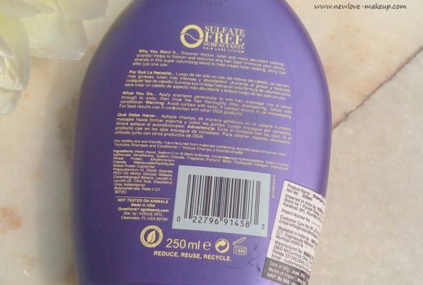 Organix Thick and Full Biotin and Collagen Shampoo Review