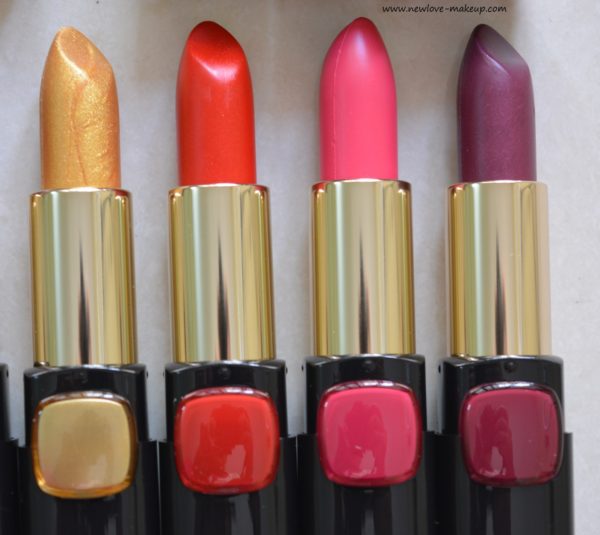 L'Oreal Paris Color Riche Gold Obsession Lipsticks Review, Swatches, Indian Makeup Blog
