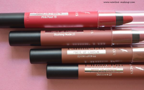 Faces Ultime Pro Second Skin Foundation, Pressed Powder & New Matte Lip Crayons Review, Swatches