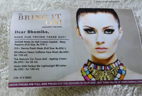 Jan 2017 Fab Bag Review & Unboxing