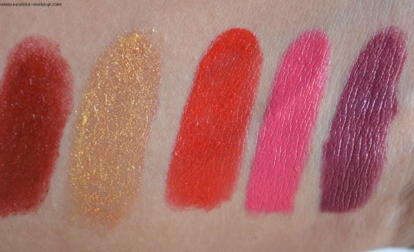 L'Oreal Paris Color Riche Gold Obsession Lipsticks Review, Swatches, Indian Makeup Blog